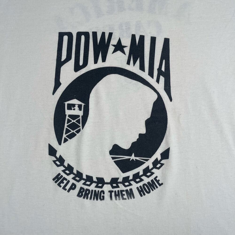 VINTAGE POW MIA 1990S TEE SHIRT SIZE XL MADE IN USA - Picture 2 of 5
